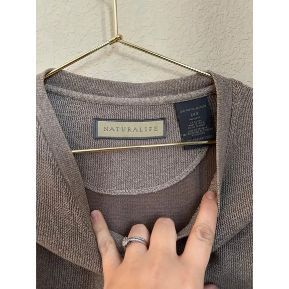 Naturalife mens 100% cotton long sleeve size large high quality - Picture 8 of 9